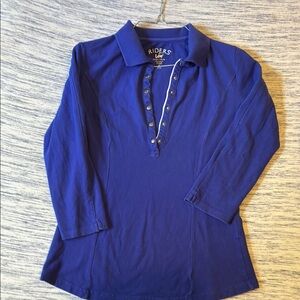 Riders by Lee Royal Blue Button-Up Top